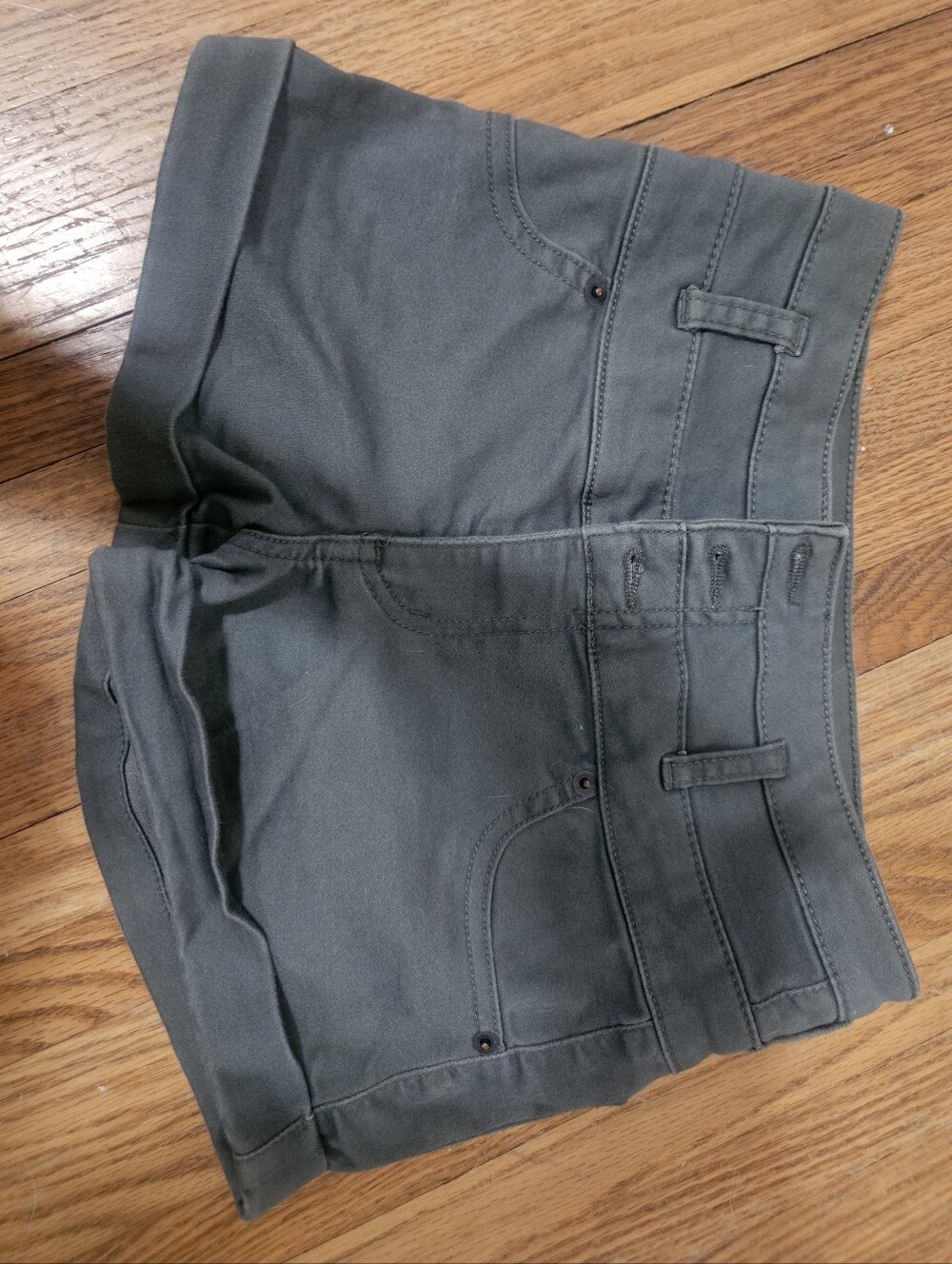 Mossimo Supply Co Dark Olive Green High-Waist Stretch Shorts Size 0/25